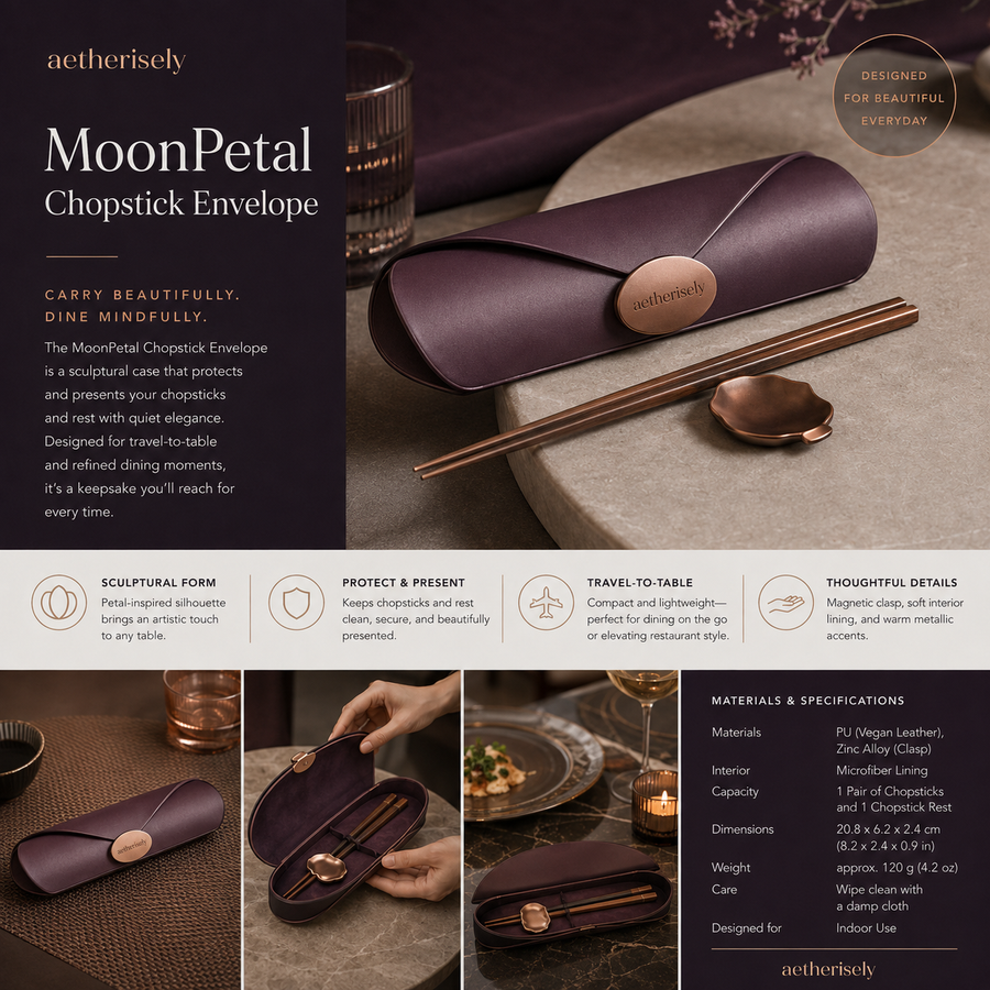 Aetherisely™ MoonPetal™ Protective Chopstick Sleeve